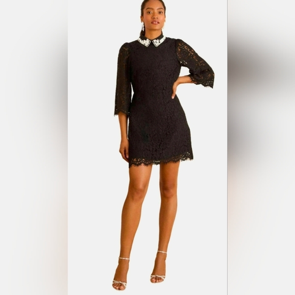 ASOS Dresses & Skirts - ASOS Black Lace Long Sleeve Dress